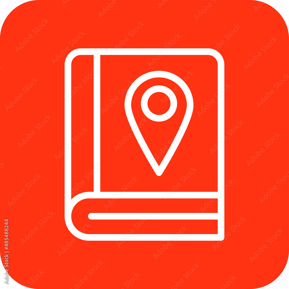 Book map Vector Icon Design Illustration Book map Vector Icon Design Illustration