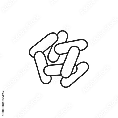 Bacillus subtilis icon. High quality black vector illustration.