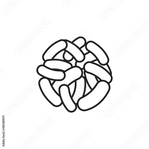 Lactobacillus icon. High quality black vector illustration.