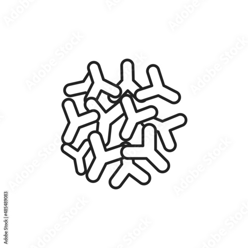 Bifidobacteria icon. High quality black vector illustration.