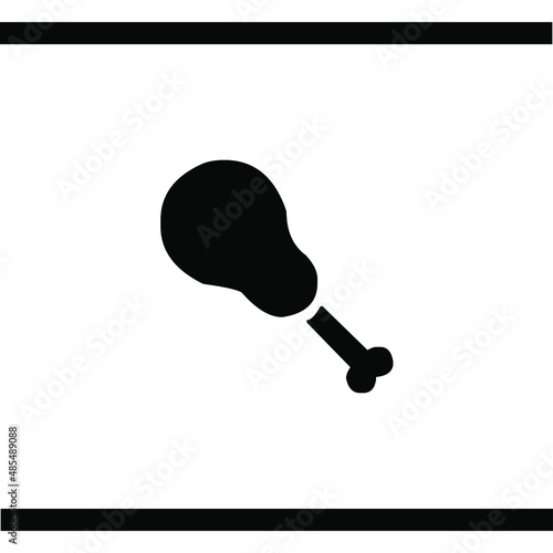Meat leg icon vector Illustration. Meat leg icon image. Simple element illustration. Meat leg symbol design. Isolated on White Background.