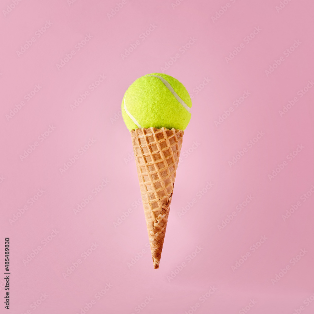 Pink ice cream ball Stock Photo by ©magone 130647898