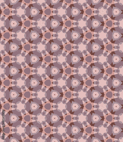 Simple abstract airy seamless pattern  shades of desaturated red  dark pink. Vector background