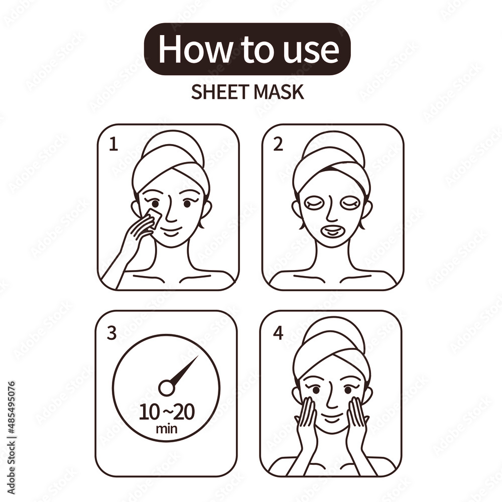 how to use sheet mask icon vector image. how to use sheet mask icon vector image.