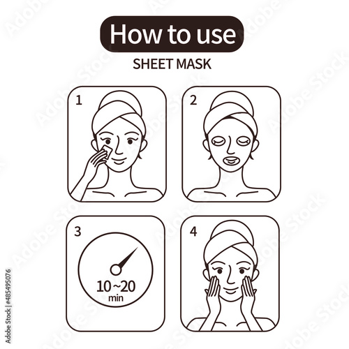 how to use sheet mask icon vector image.