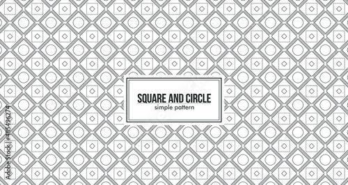 pattern combination of squares and circles 