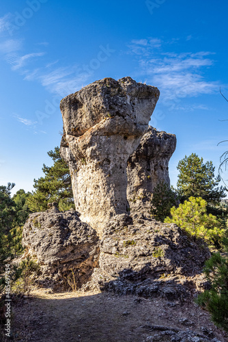 Karstic formations in the Los Callejones de las Majadas park, Cuenca, Spain