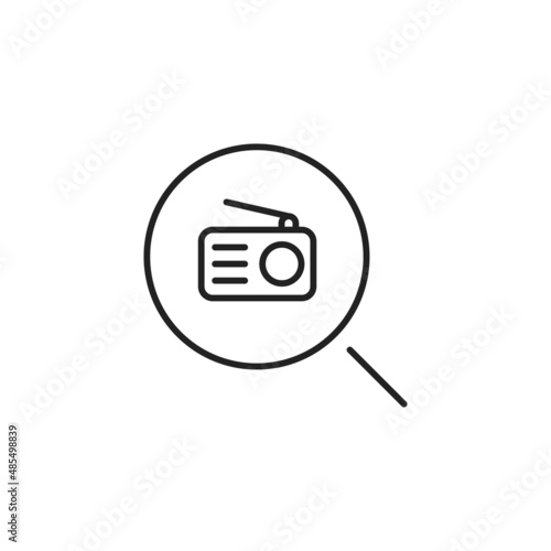 Radio search icon. High quality black vector illustration. © Art Alex