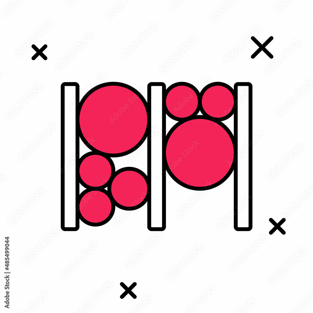 Filled outline Playground climbing equipment icon isolated on white background. Kid playground climb. Vector Filled outline Playground climbing equipment icon isolated on white background. Kid playground climb. Vector