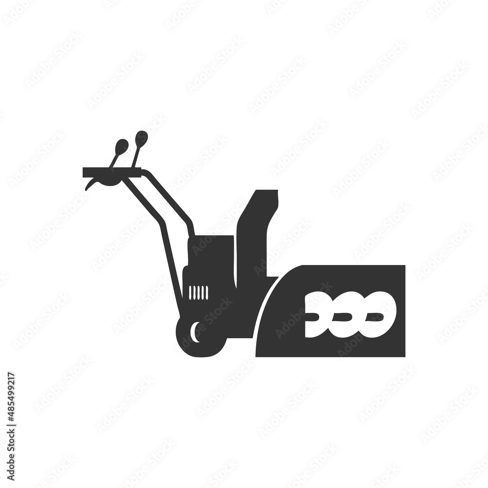 Device for snow removal from roads in winter, flat vector illustration isolated on white background. Device for snow removal from roads in winter, flat vector illustration isolated on white background.