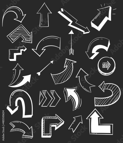 Hand drawn doodle icons set