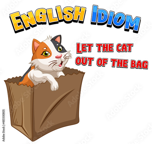English idiom with let the cat out of the bag