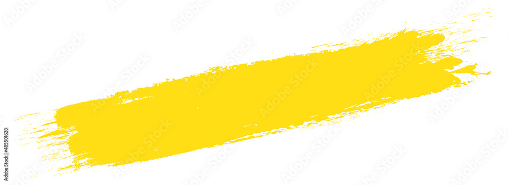 Yellow brush stroke isolated on white background. Trendy brush stroke vector for yellow ink paint, grunge backdrop, dirt banner, watercolor design and dirty texture. Brush stroke vector Yellow brush stroke isolated on white background. Trendy brush stroke vector for yellow ink paint, grunge backdrop, dirt banner, watercolor design and dirty texture. Brush stroke vector