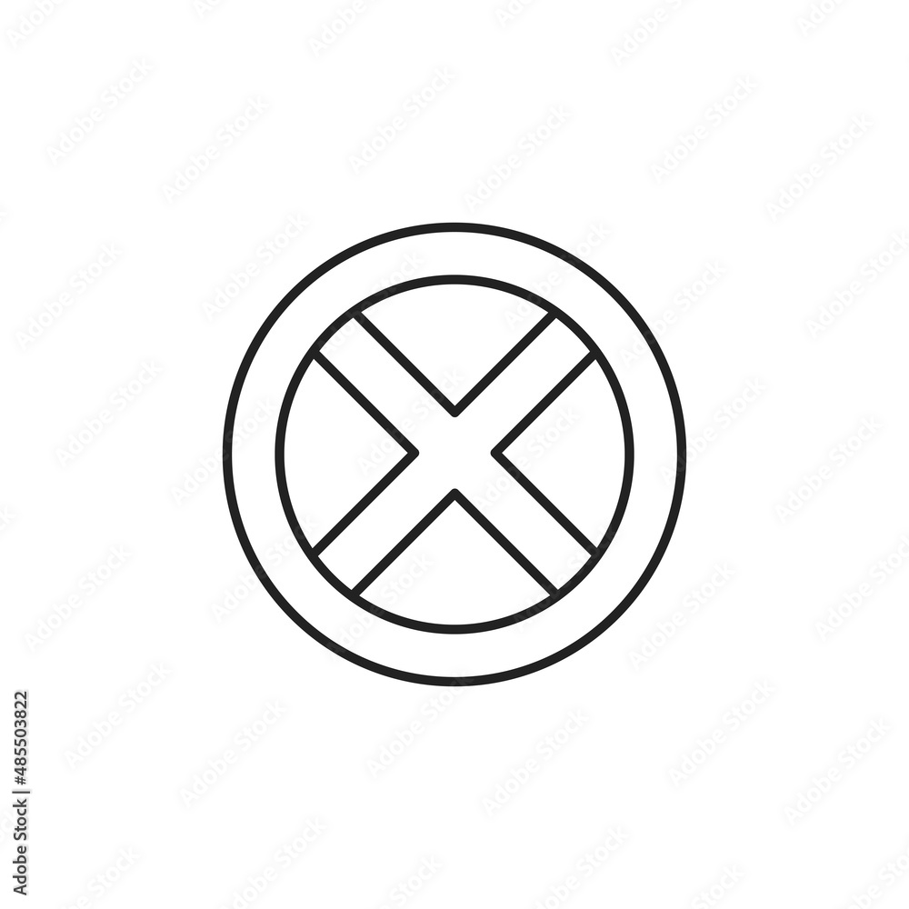 Stop prohibited icon. High quality black vector illustration. Stop prohibited icon. High quality black vector illustration.