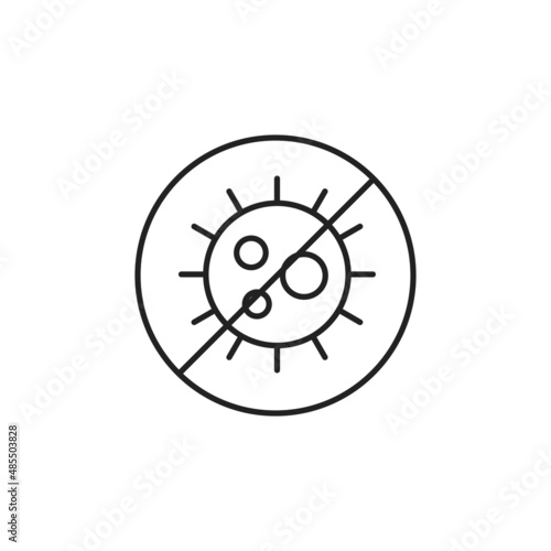 Stop coronavirus icon. Sign caution coronavirus. High quality black vector illustration.