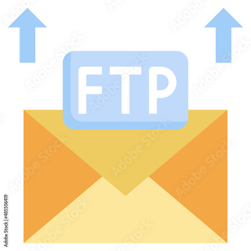 MAIL flat icon,linear,outline,graphic,illustration