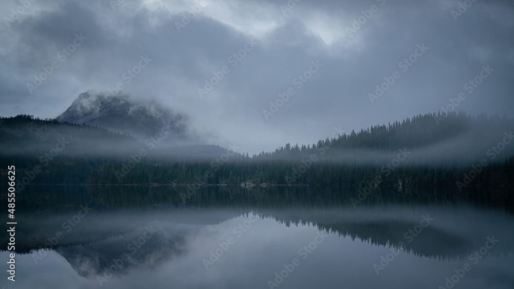 foggy lakeview in Norway