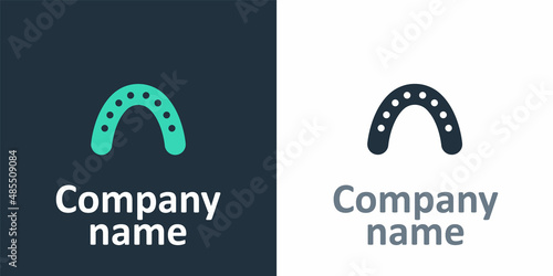 Logotype Mouth guard boxer icon isolated on white background. Logo design template element. Vector