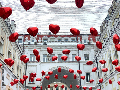 Heart shaped balloons for valentine's day