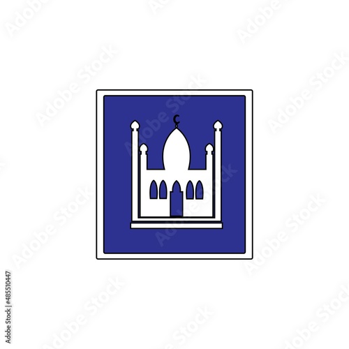 mosque icon logo image vector illustration