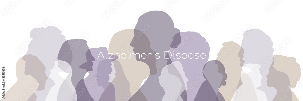 Alzheimer's Disease banner. Flat vector illustration.