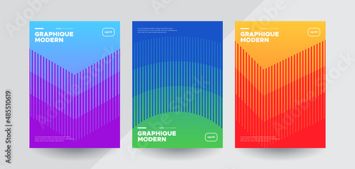 Minimal covers with Colorful halftone gradients. Future geometric patterns. Eps10 vector.