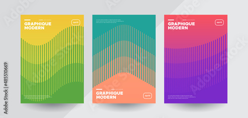 Minimal covers with Colorful halftone gradients. Future geometric patterns. Eps10 vector.