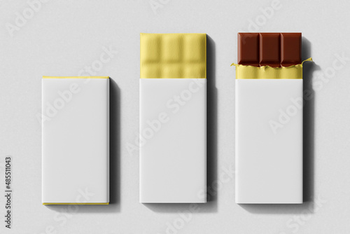 Papier peint three chocolate candy snack bar food product packaging wrapper label realistic m