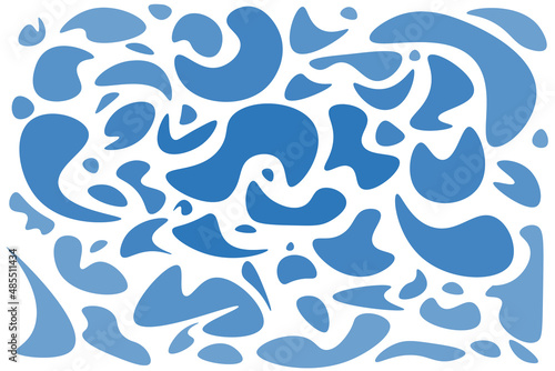 Abstract blue pattern. Simple shapes. Background. 