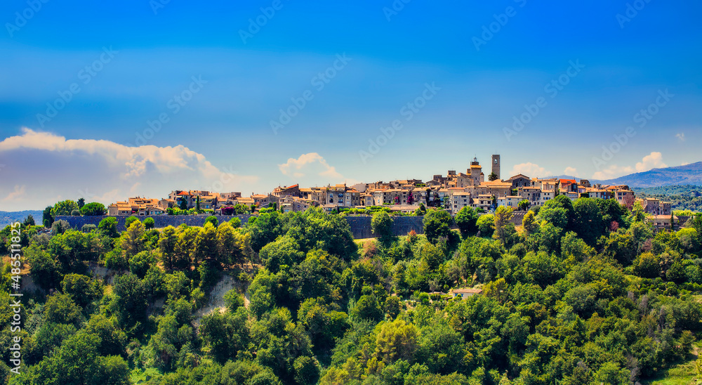 View of the Medieval Village of Saint-Paul-de-Vence, Provence, France