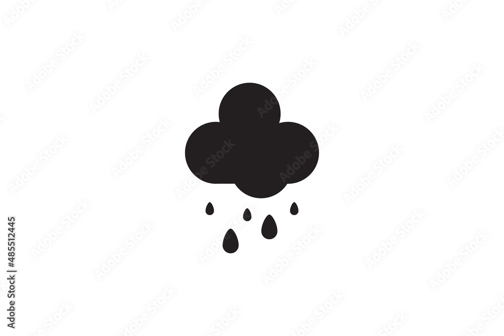 Cloud rain icon. Cloudy weather vector illustration in flat style Cloud rain icon. Cloudy weather vector illustration in flat style