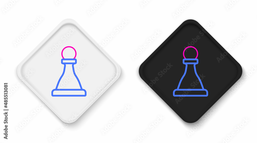 Line Chess icon isolated on white background. Business strategy. Game, management, finance. Colorful outline concept. Vector Line Chess icon isolated on white background. Business strategy. Game, management, finance. Colorful outline concept. Vector