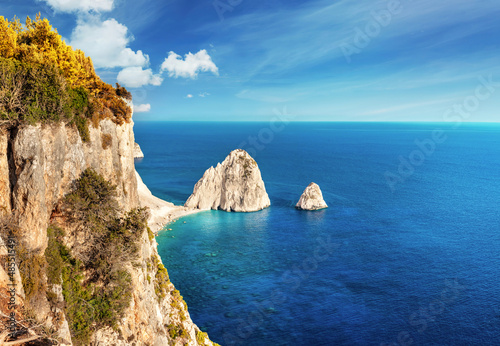 Zakynthos in Greece, Keri cliffs Mizithres rocky peaks