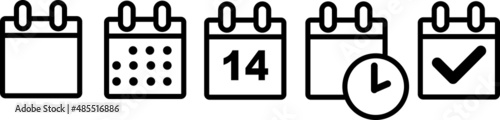 Calendar Line Icons. Editable Stroke. Pixel Perfect. For Mobile and Web. Contains such icons as Calendar, Appointment, Holiday, Clock, Time, Deadline. 