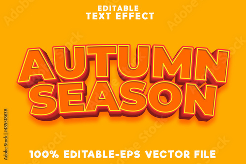 Editable text effect autumn season with new modern style