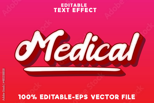 Editable text effect medical with modern pharmacist style