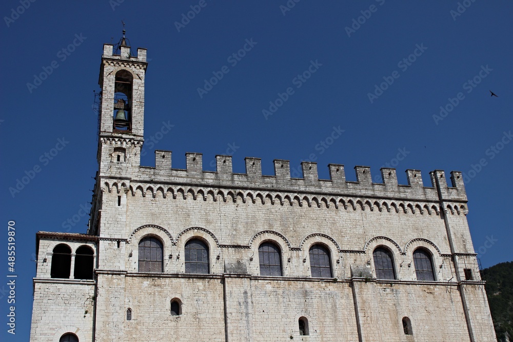 Italy, Umbria: Foreshortening of Gubbio.