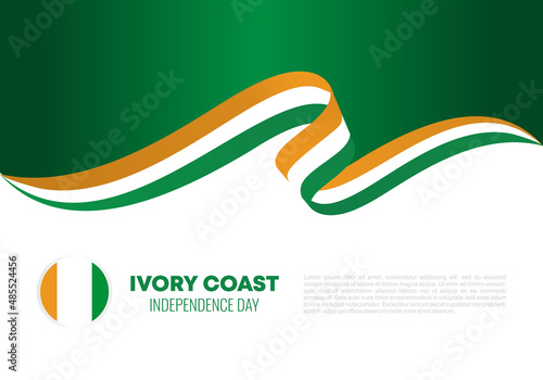Ivory Coast Independence day background banner for national celebration on August 7 and 8