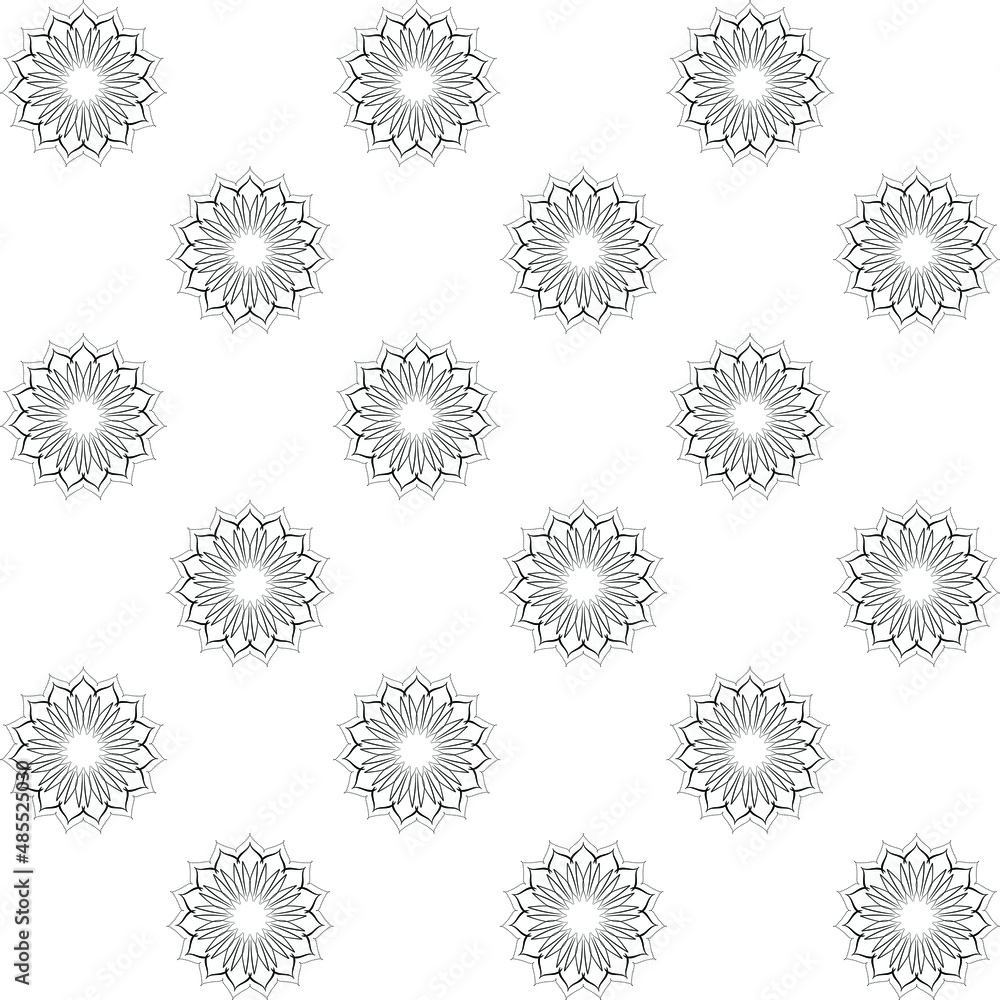Obraz premium Abstract pattern with geometric flowers