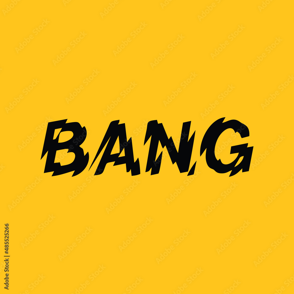 Bang letter with logo design illustration. Bang logo design inspiration ...