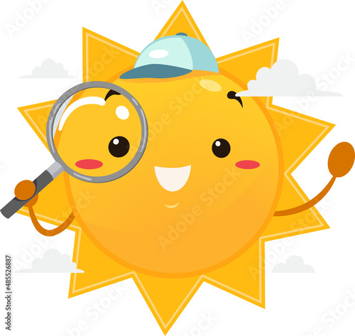 Mascot Sun Magnifying Glass...