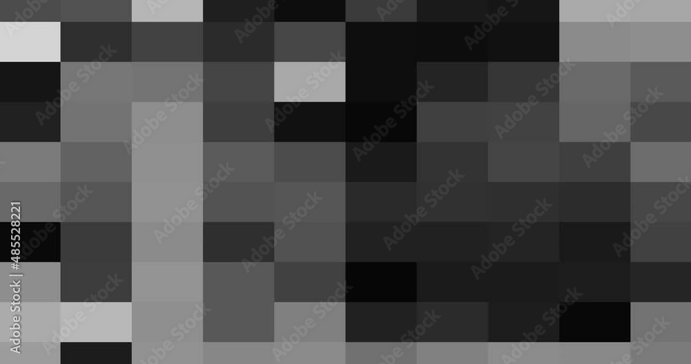 Abstract CGI motion graphics and animated background transition with white and black pixel figures. Transition mask templates. Pixel transition Abstract CGI motion graphics and animated background transition with white and black pixel figures. Transition mask templates. Pixel transition