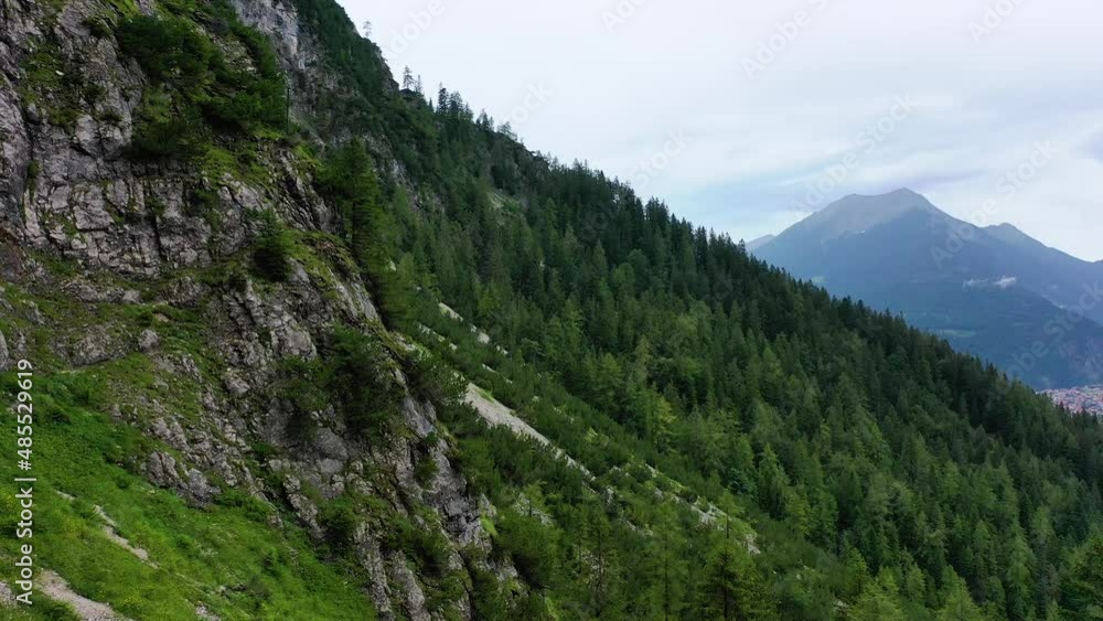 Austrian Alps rocks on edge of mountain Austrian Alps rocks on edge of mountain