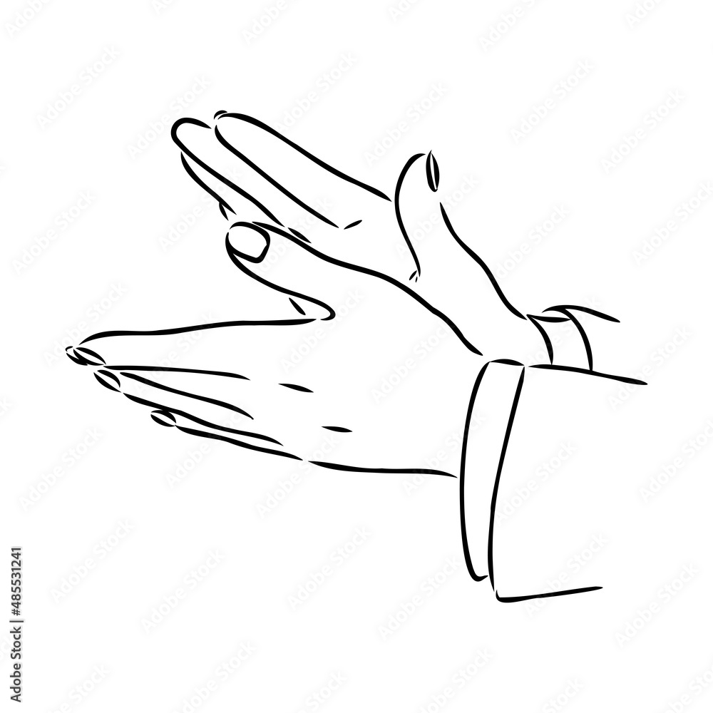 Applause clapping hands engraving vector illustration. Scratch board style imitation. Hand drawn image. Applause clapping hands engraving vector illustration. Scratch board style imitation. Hand drawn image.