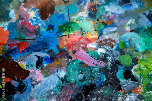 Background image of oil paint palette