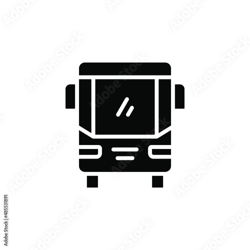 Bus, Autobus, Public, Transportation Solid Icon Vector Illustration Logo Template. Suitable For Many Purposes.
