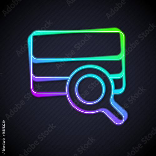 Glowing neon line Agricultural soil test and results icon isolated on black background. Digital soil analysis. Vector