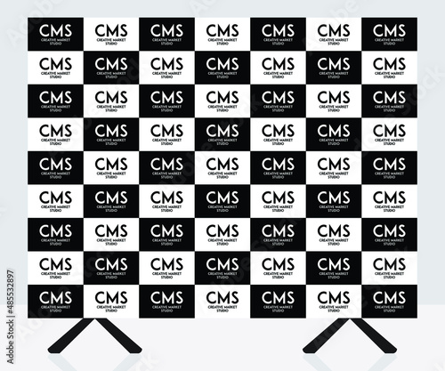 Advertising Media Wall, Back Drop Board, Media Wall, Sponsor Wall, Logo (Vector)