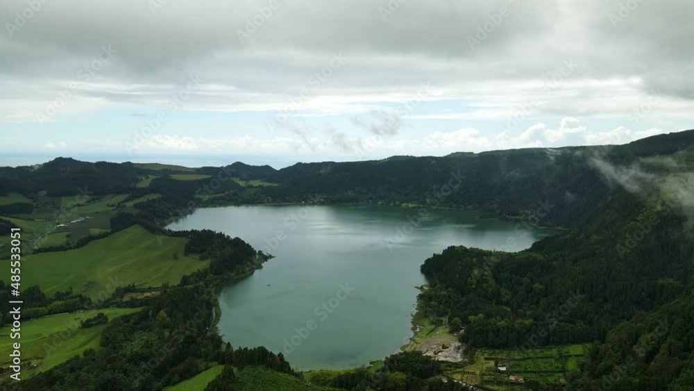 Lagoa das Furnas crater lake within the Furnas volcanic centre. Amazing lake in Azores. Lagoa das Furnas crater lake within the Furnas volcanic centre. Amazing lake in Azores.