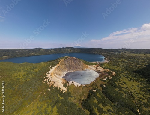 The caldera of the Golovnin volcano. Kunashir Island, Sakhalin Oblast photo